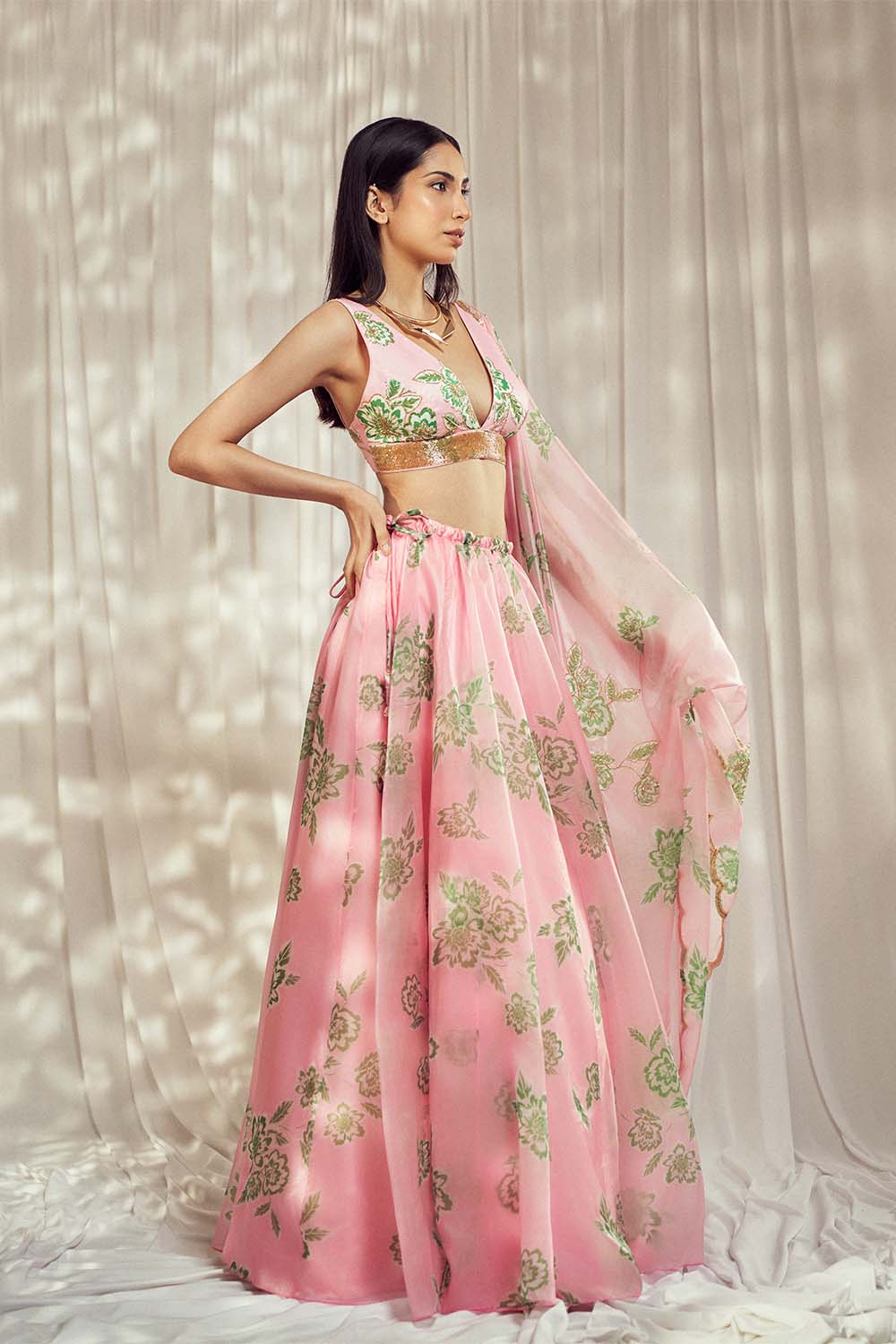 Baby Pink Lehenga Set HS-24-102
