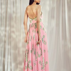 Baby Pink Strappy Anarkali Set HS-24-104