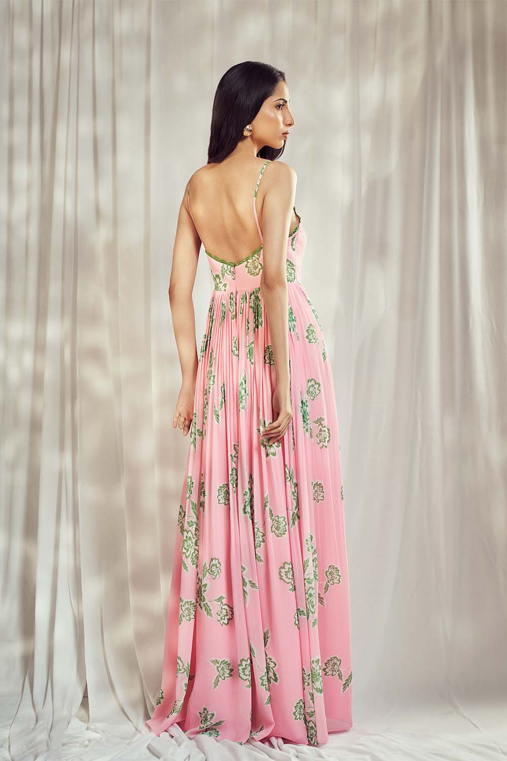Baby Pink Strappy Anarkali Set HS-24-104