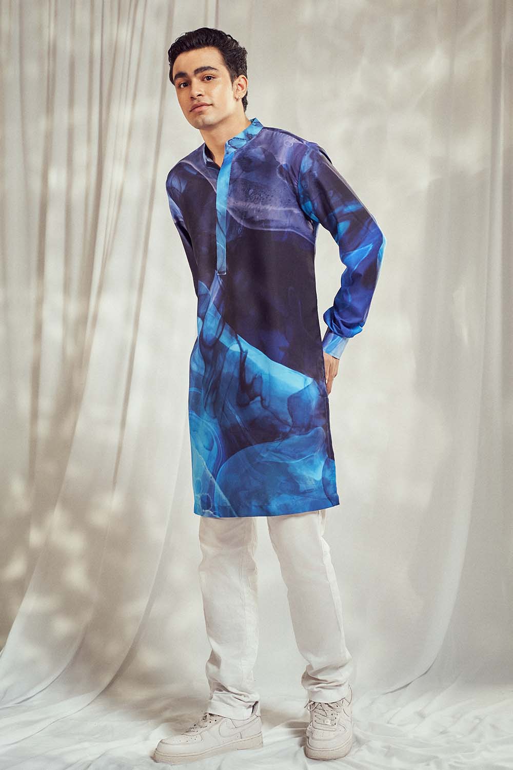 Blue Print Kurta Mens HS-24-111