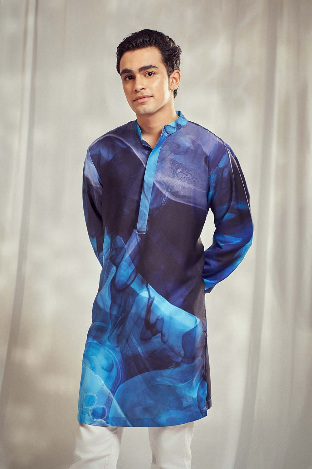 Blue Print Kurta Mens HS-24-111