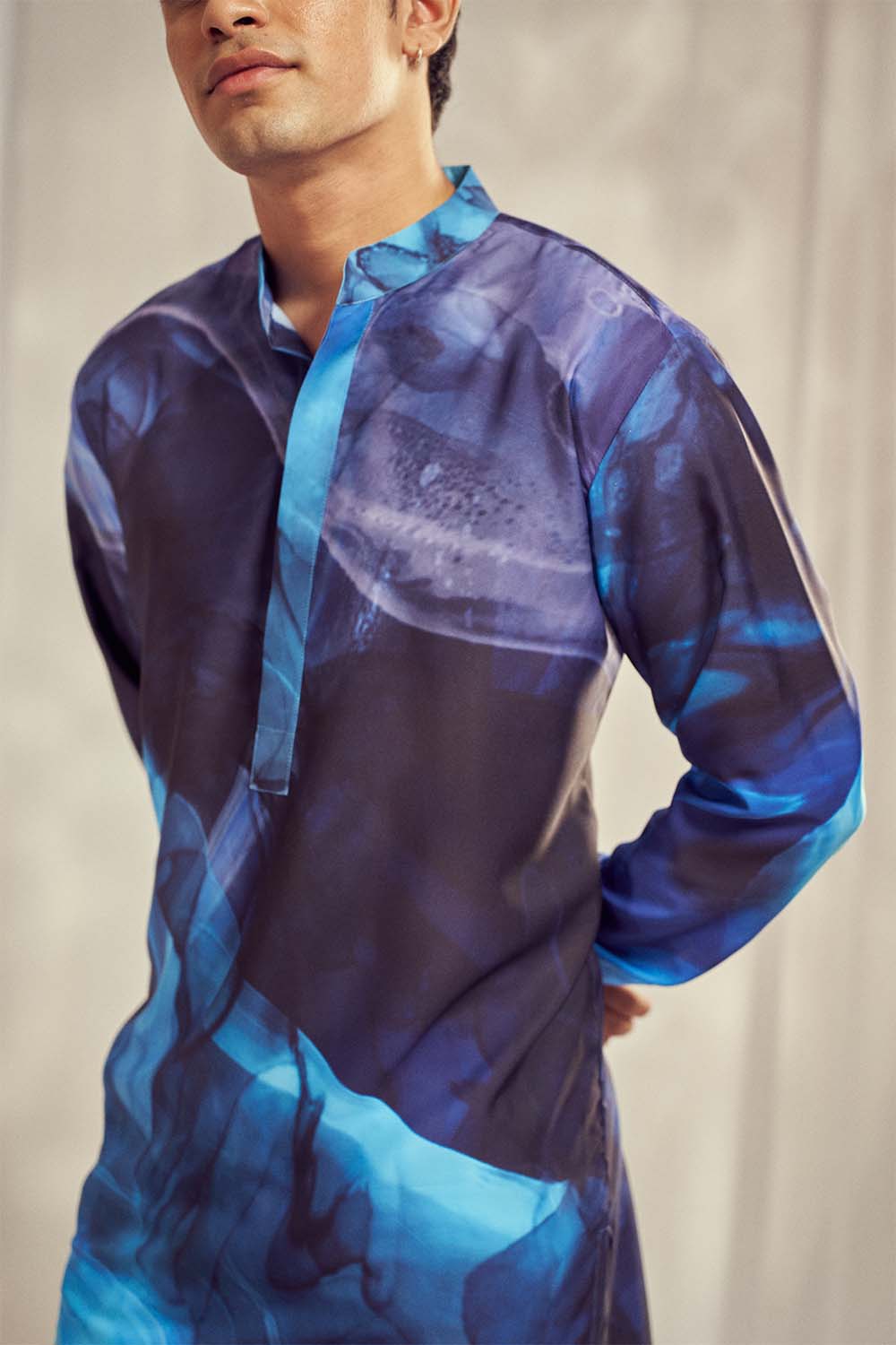 Blue Print Kurta Mens HS-24-111