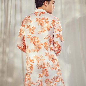 Burnt Orange Print Kurta HS-24-112