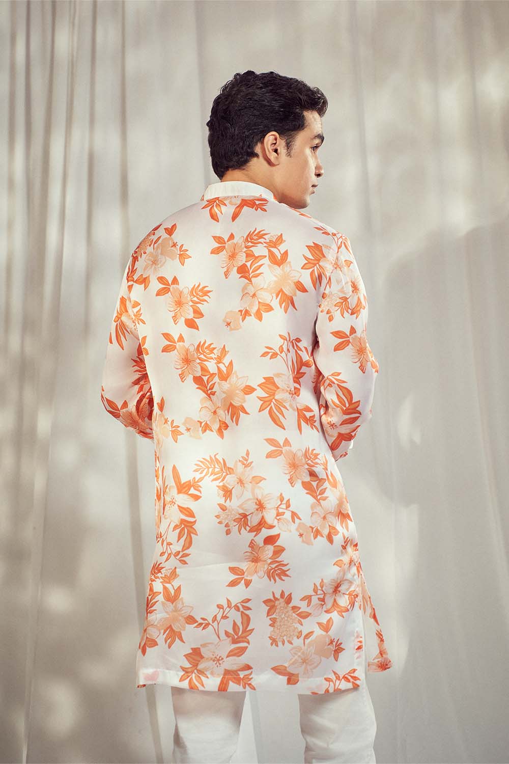 Burnt Orange Print Kurta HS-24-112