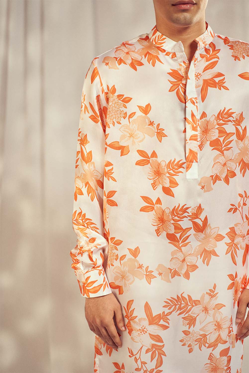 Burnt Orange Print Kurta HS-24-112