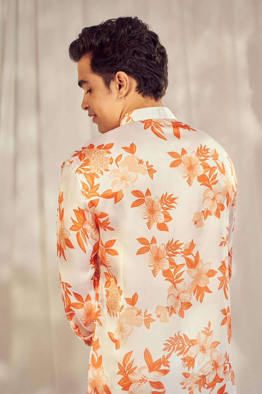 Burnt Orange Print Kurta HS-24-112