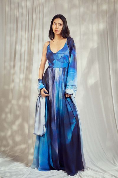 Blue Print Strappy Anarkali Set HS-24-113