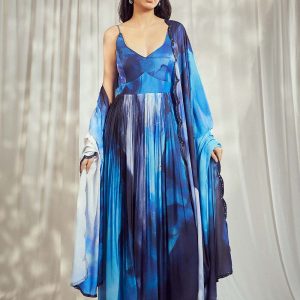 Blue Print Strappy Anarkali Set HS-24-113
