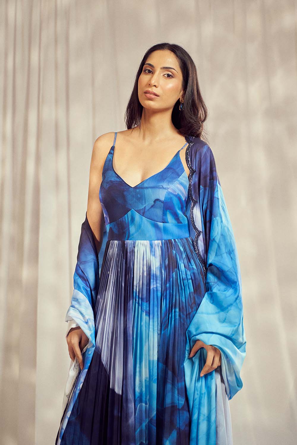 Blue Print Strappy Anarkali Set HS-24-113