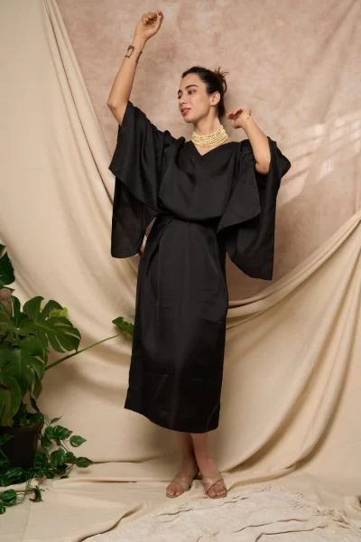 Black Kimono Dress